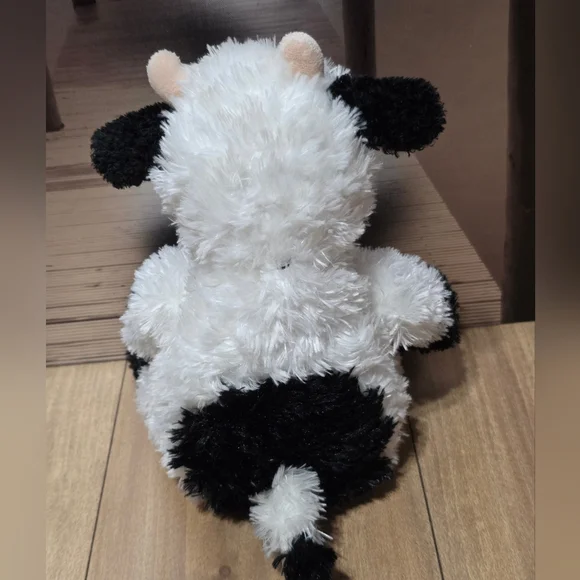 Aurora World Tubbie Wubbie Plush Adorable Black and White Cow Plush Toy - Picture 2 of 6